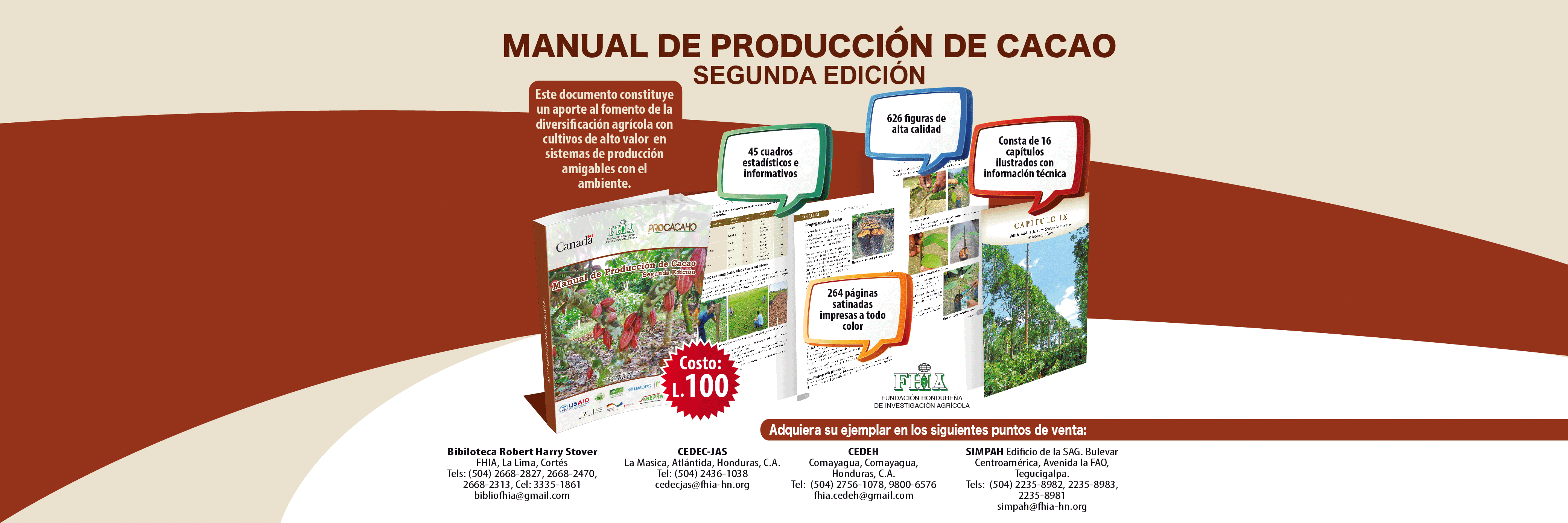 Anuncio venta de libro Cacao Segunda Edición